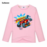 Boys Spring New Clothes Cartoon Anime C Print Long Sleeve T shirt 100% Cotton Kids Autumn Basic Tee Baby boys Clothing 3-13y
