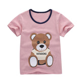 Boys T Shirt Children Cartoon Be And C Pattern T-Shirts For Girls Short Sleeve T-Shirt Kids Casual Tops Tees Boys Clothes
