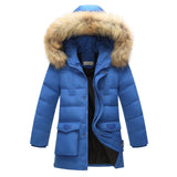 Boys Thick Down Jacket 2018 New Winter New Children Raccoon Fur Warm Co Clothing Boys Hooded Down Outerwe -20-30Degree