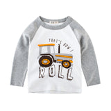 Boys Tops 2018 Kids Clothes Autumn Cotton Long Sleeve O-Neck Cars Children Sweatshirt 2 3 4 5 6 7 8 Years T-shirts for Boys