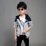 Boys Tracksuit Clothes set Kids Hooded Spring&Autumn Cotton Scho Uniform Sport Suit Boy Clothing Sets 4 6 8 10 12 14 year