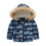 Boys Winter Coats Thick Warm Winter Cotton Jackets Kids Snowsuit with Fur Hooded 2018 Brand Casual Winter Co for Kids Clothing