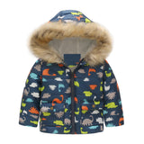Boys Winter Coats Thick Warm Winter Cotton Jackets Kids Snowsuit with Fur Hooded 2018 Brand Casual Winter Co for Kids Clothing