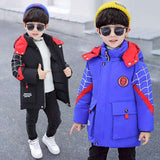 Boys Winter Jacket Kids Warm Coat Boy Thick Parka Children Winter Clothing Cartoon Print Outerwear for Russia -30Degree