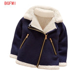 Boys Woolen Coat   Autumn Winter Baby Boy Woolen Velvet Thick Jackets Warm Coat Kids  Wool Coat Outwear