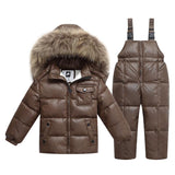 Brand   Russian winter Children's Clothing down jacket for girls clothing outerwear and coat for boys waterproof snowsuits