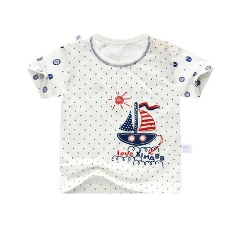 Brand Infant T-shirts Summer Cotton Leisure Wear Kids Brand New Top and Tees Cartoon Short Sleeves Baby T-shirt Clothes