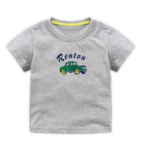 Brand Kids Boys T-shirt Casual Cars Print Baby Boy Top Tee T Shirt Short Sleeve Infant Toddlers Boy Cartoon Summer Tops