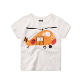 Brand Summer Scho Kids Children boys printing cartoon Cars pure cotton short sleeve Sports t shirt for baby boys kids T63