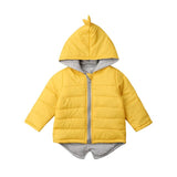 Brand Toddler Kid Baby Girl Boy Hoodies Solid Outwear Coat 3d Dinosaur Cotton Winter Warm Hooded Jacket