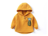 Brand baby girls autumn hooded Hoodies kids clothing baby long sleeves tops fashion baby thick Sweatshirts baby 6 -12 months