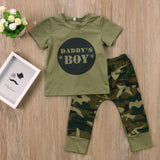 Camo Clothing 2017 Newborn Baby Boy Clothes Girls Set Camouflage Pants Army Green T-shirt Tops Pants Outfits Set Clothes 0-24M