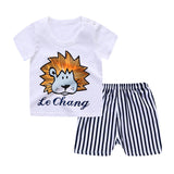 Cartoon Baby Boy Clothes Summer 2018 Newborn Baby Boy Clothes Set Cotton Baby Girl Clothing Suit Shirt+Pants Infant Clothes Set