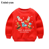 Cartoon Bear Kids Sweatshirts Spring/Autumn Casual Baby Clothes For Boys and Girl Animal Pullovers Girls Tops Children Clothing