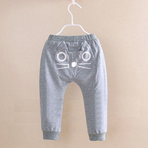 Cartoon Kawaii Boy Girl Pants Newborn Baby Pants Cotton Cat Owl Trousers Cute Infant New Boys Harem Pants Pink for Girl D15