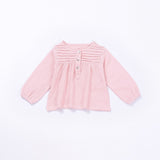 Casual solid cotton children spring sweatshirt for girls breathable kids girl spring clothes long sleeve outerwe with buttons