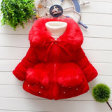 Cheap Price Kids Fashion girl's fox faux fur coll jacket co down parkas thicken co princess winter outerwe fur coat