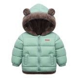 Child Down Cotton Jacket Kids Winter Warm Clother Baby Girls Thickened Lamb Cashmere Outerwear Toddler Boys Hooded Padded Coats