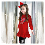 Children Clothing 2018 New Spring and Autumn Girls Fashio Top + pants Printing long-sleeved Sets Baby Casual We High-quality