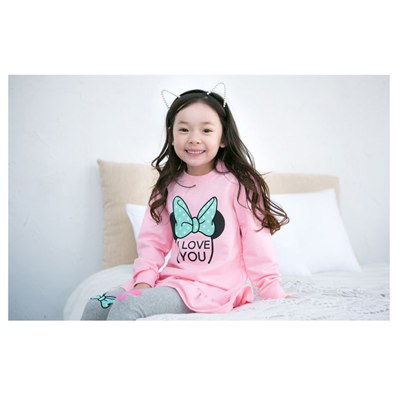 Children Clothing 2018 New Spring and Autumn Girls Fashio Top + pants Printing long-sleeved Sets Baby Casual We High-quality