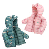 Children Down Cotton Jacket Coat   Cartoon Cute Winter Autumn Hooded Thick Warm Kids for Boy Girls Clothes Outwear 0-5y