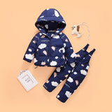 Children Duck Down Coat Jacket + Jumpsuit Toddler Girl Boy Clothes Set Kids Snowsuits Winter Outfit Suit Warm Baby Overall