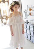 Children Girls Dresses Cotton Half Sleeve Girls Clothing Summer Cute Kids Girls Princess Dress For 4 5 6 7 8 9 10 11 12 13 14T