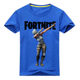 Children Hot Game Fortnite Print T-shirt Boy Girls Summer Short Tee Tops Costume For Kids Clothing Baby 100%Cotton T Shirt DX057