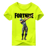 Children Hot Game Fortnite Print T-shirt Boy Girls Summer Short Tee Tops Costume For Kids Clothing Baby 100%Cotton T Shirt DX057