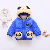 Children Outerwear Winter Jacket for Boys 12Months-3Y Kids Coats Girl Outfit Children&#39;s Outerwear Stripe Panda  Hooded Coat Baby
