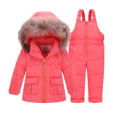 Children'S Down Jacket Clothes Sets Kids Baby Girls Thickening Coats Suits Toddler Warm Clothing Infants Down Outerwear