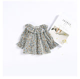 Children Shirt Retro Lace Collar Sweater Coat Small Floral Doll Baby Shirt Children Girl Top Blouse Kids Infant Blouse