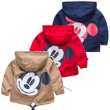 Children Spring Autumn Jacket Coat Clothing Kids Mickey Cartoon Hooded Cute Windbreaker kids Baby Boys Girls Outerwear Clothes