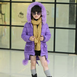 Children Thick Cotton Padded Jacket New Children Parka Girls Winter Co Long Down Jackets Thick Hooded Winter Jacket for Girls