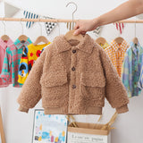 Children Thick Lamb Velvet Coat Baby Autumn Winter Fsahion Clothing For Girls Boys Cartoon Casual Jacket Infant Kids Outerwear
