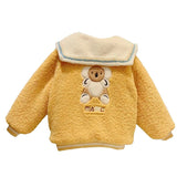 Children Thickened Lamb Velvet Coat Baby Autumn Winter Fsahion Clothing For Girls Boys Cartoon Coat Casual Jacket Infant Kids Ou