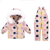 Children Winter Clothes Set Duck Down Jacket Baby Ski Wear Girls Infant Kids Parka Snowsuit Warm Toddler Winter Coat + Jumpsuit