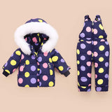 Children Winter Clothes Set Duck Down Jacket Baby Ski Wear Girls Infant Kids Parka Snowsuit Warm Toddler Winter Coat + Jumpsuit