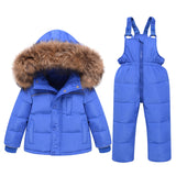 Children Winter Clothing Set -30 Degrees Down Jacket Baby Coat + Trousers Child Girl Ski Suit Boys Kids Clothes Toddler Jumpsuit