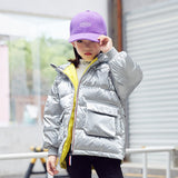 Children Winter Down Jacket Waterproof Hooded Thick Warm Shiny Boy Outerwear Coat 3-10 Years Kids Teenage Girl Parka