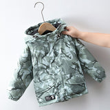 Children Winter Jacket White Duck Down Camouflage Jacket Boys Hooded Coat Zipper Girls Snow Jacket Kids Winter Warm Clothes