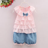 Children clothing Girls summer baby girl clothes casual kids sport suits sleeveless t-shirt+shorts girl clothing sets 1ye wear