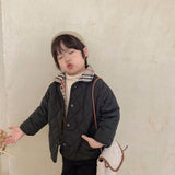 Children's Autumn And Winter Korean Cotton Jacket, Boys And Girls Short Lapel Small Cotton Padded Jacket, Thickened Cotton Padde