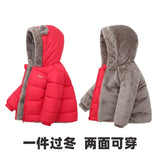 Children's Coat Cashmere Cotton Padded Jacket Boys fllece Warm Jacket Boys Girls Cotton Padded Jacket Baby Thickened Outwear