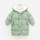 Children's Coat Winter Teenage Baby Boys Girls Cotton-padded Parka & Coats Thicken Warm Long Jackets Toddler Kids Outerwear