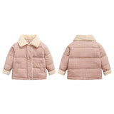 Children's Down Jacket Clothing Lamb Wool Windproof Thicken Warm Winter Down Jacket Clothes for Girls and Boys