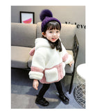 Children's Girls Baby Coats Faux Fur Autumn and Winter Clothes Cute Jacket Thicken Winter Plus Velvet Warm Fleece Cotton Outfits
