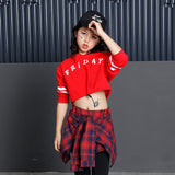 Children's Sports Suits Cotton Clothing Korean Hip Hop Streetwear Teenage Girls Hoodies Sweatshirt + Plaid Skirt-pants