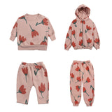 Children's Suit Ins 2023 Bc Autumn Flower Series Boys and Girls Jacket Trousers Sets Baby Sweater Kid Sweatshirts