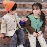 Children's Thickened Plus Velvet Cotton Clothing Autumn Winter Vest Coat Toddler Boys Girls Outwear Costume